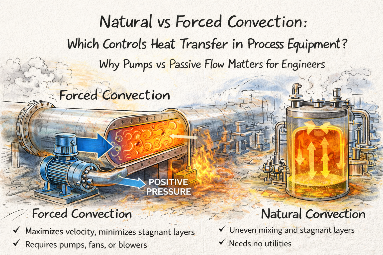 natural vs forced convection in process plants