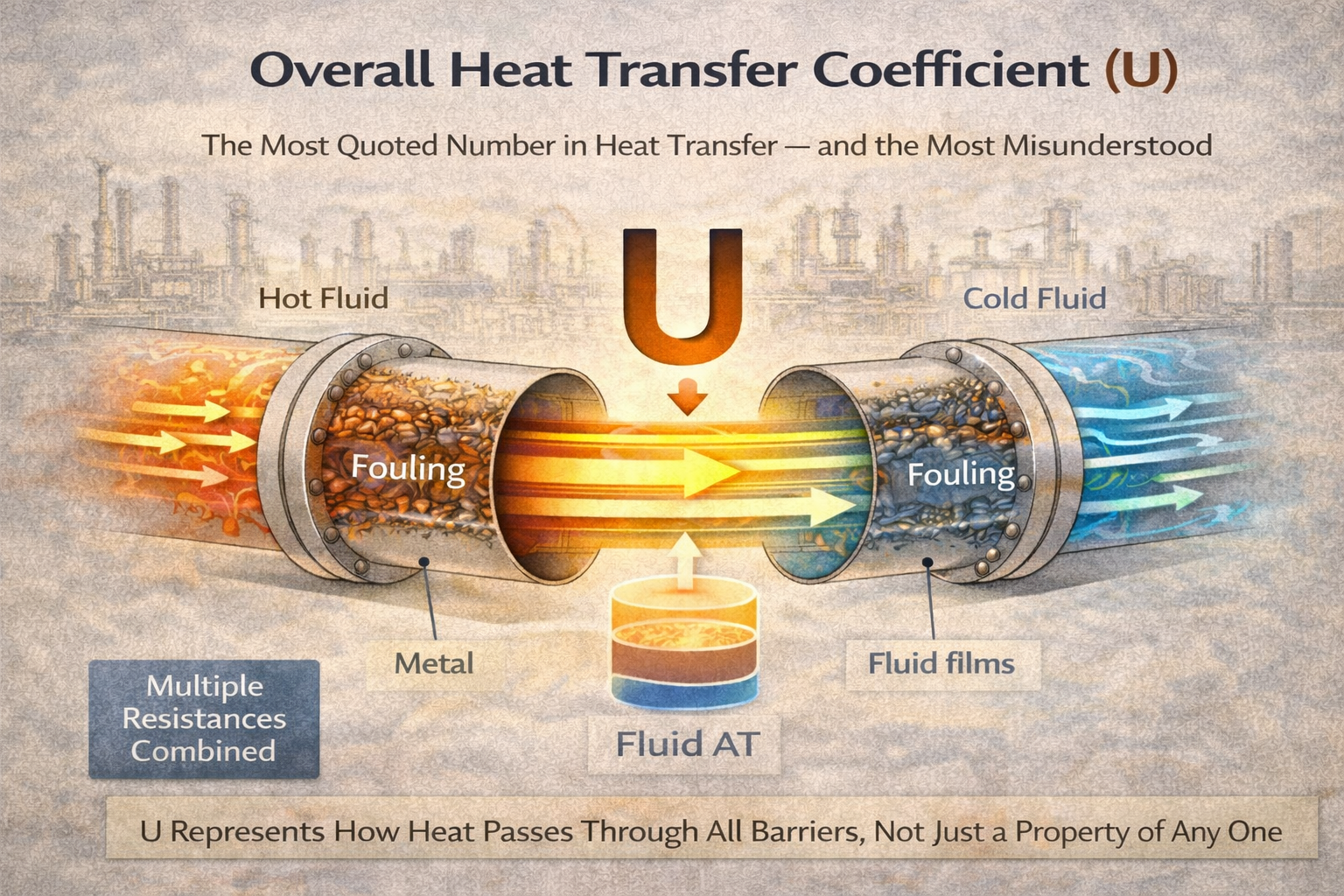 overall heat transfer coefficient resistance diagram