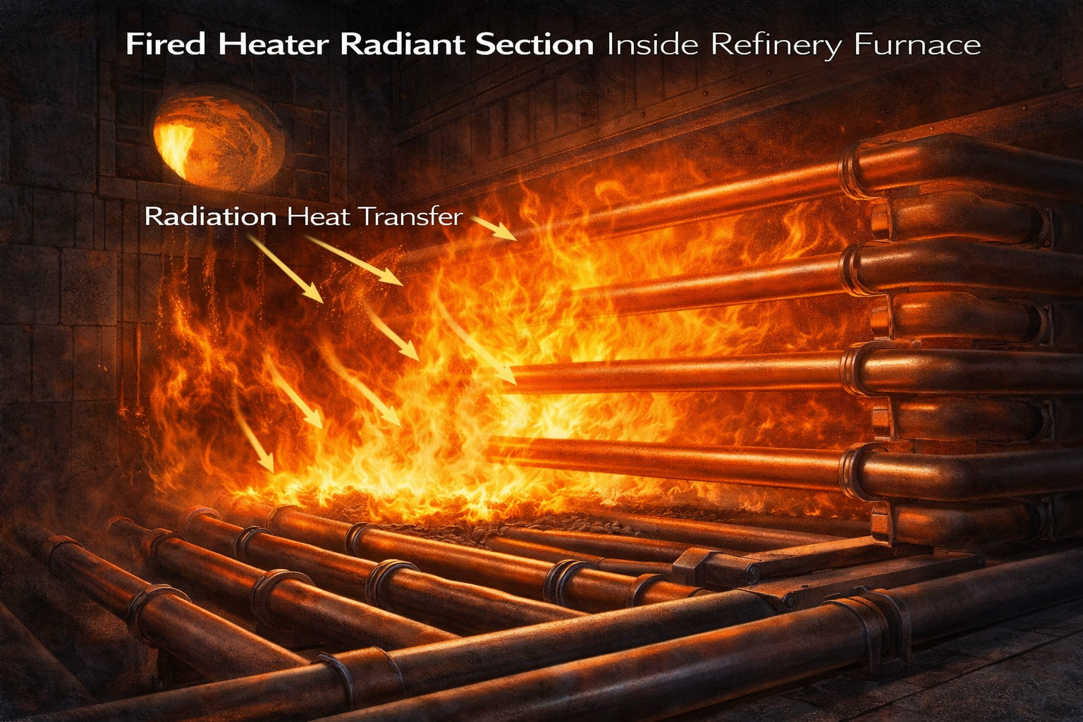 Radiation heat transfer is hard to calculate due to emissivity, geometry, and gas effects in furnaces.