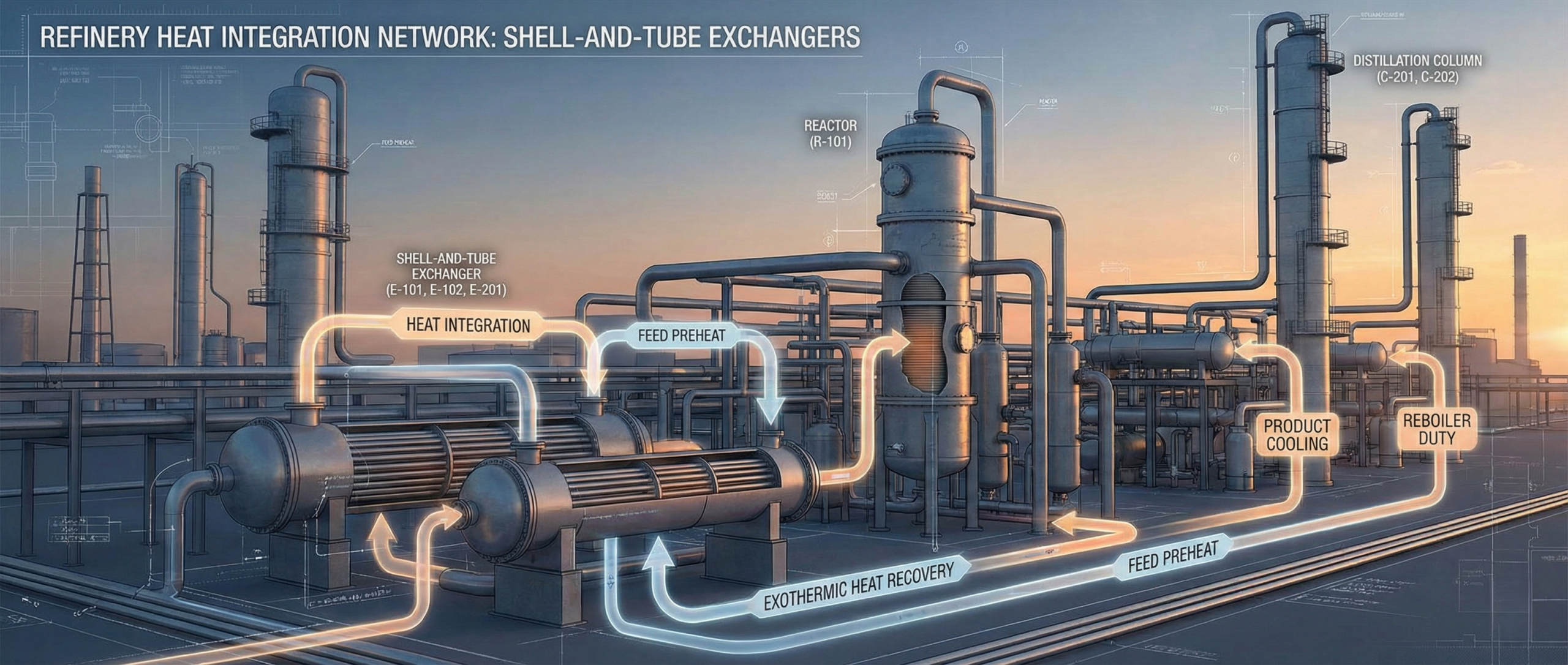 Where Heat Exchangers Sit in a Real Process Plant (Process Map View)